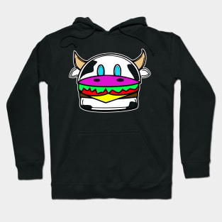 Cute Kawaii Dairy Cow Cheeseburger Hoodie